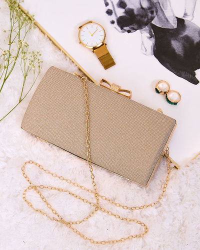 Royalfashion arany női kuplungtáska