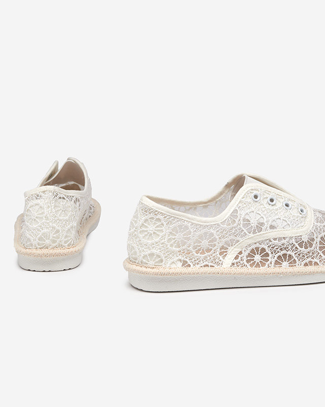 Herinka női fehér csipke tornacipő - lábbeli