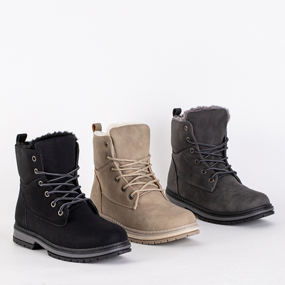 Női bézs matt csizma Misqa- Footwear