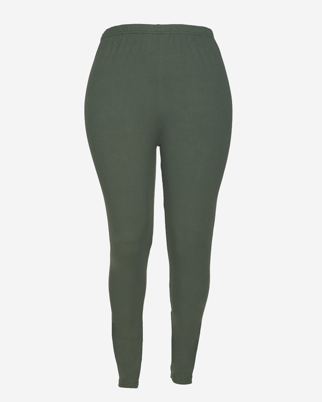Sötétzöld női bambusz leggings PLUSZ MÉRET - Ruházat