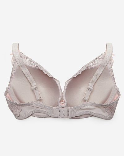 Rózsaszín és szürke női csipke melltartó - Fehérnemű
