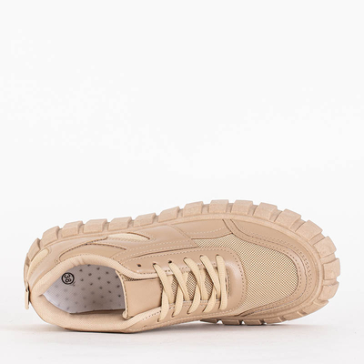 OUTLET Bézs színű női sportcipő a Renlida platformon - Lábbeli