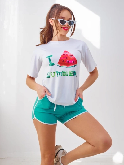 Royalfashion Női sport szett pólóval és sorttal Dinnye