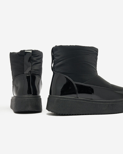 Royalfashion Black Maderta csúszós női hócsizma