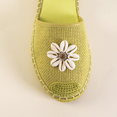 Sárga női szandál a'la espadrilles a Maybel platformon - Cipők