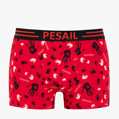 Férfi piros boxer - Fehérnemű