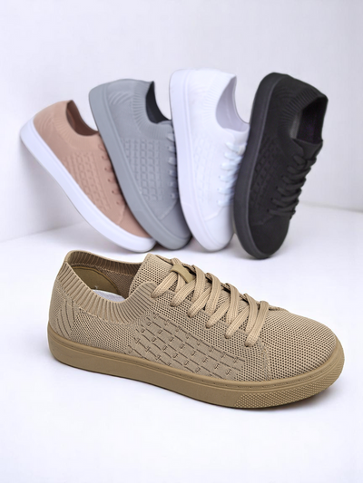 Royalfashion Livia Classico Világosbarna Trivium Női Sneaker Szövet