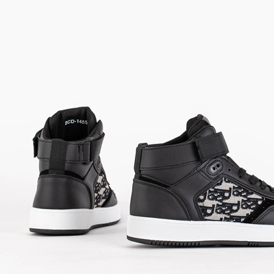 Fekete női sport magasszárú tornacipő Xosa - Lábbeli