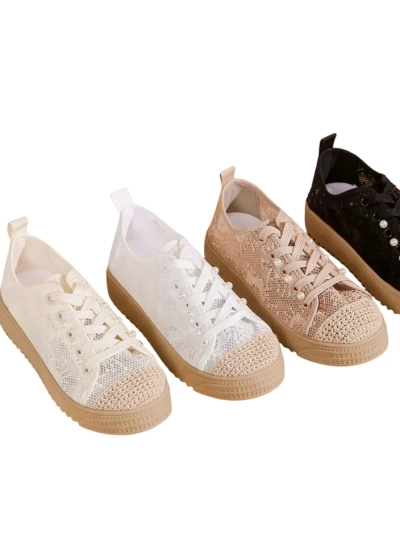 Royalfashion Női Csipke Sportcipők Flitterekkel Nille