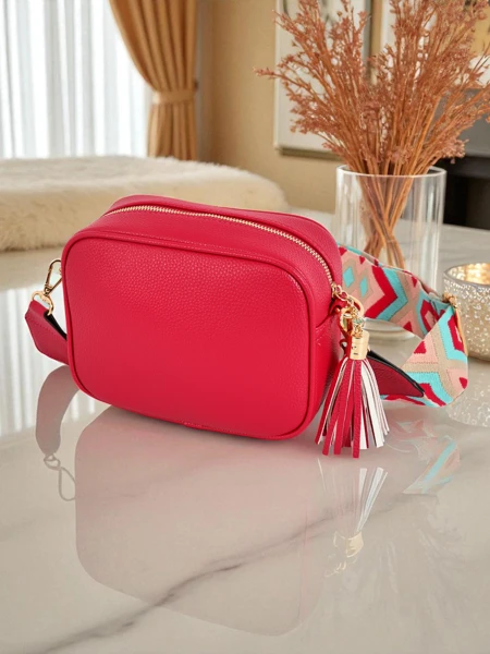 Royalfashion Kis női öko bőr kézitáska színes pánttal Kovi Lace