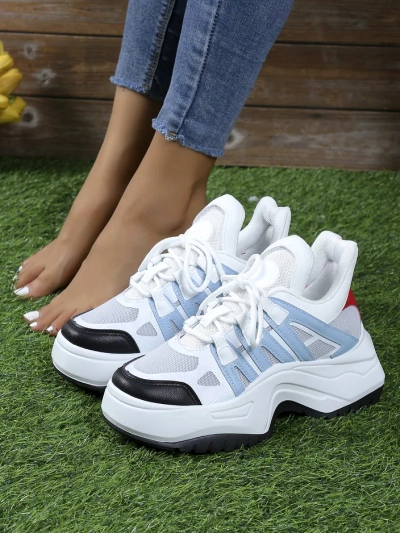 Royalfashion Női sportos sneakers vastag talpon Loness