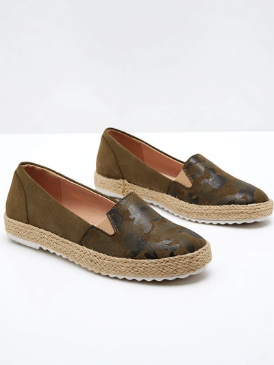 Női zöld espadrilles a Nuhente camo-ban - Lábbeli