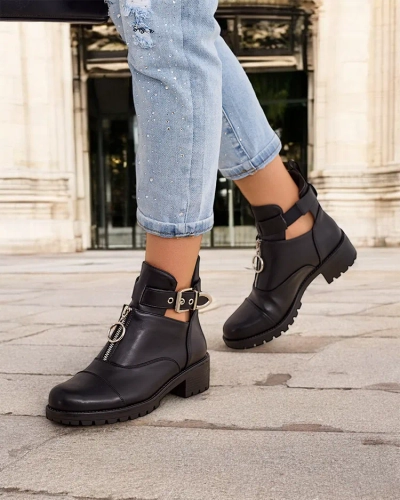 Royalfashion Női bokacsizma munkástípusú Komoves