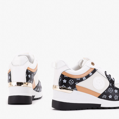 Fekete-fehér női sportcipő Anubi éken - Lábbeli