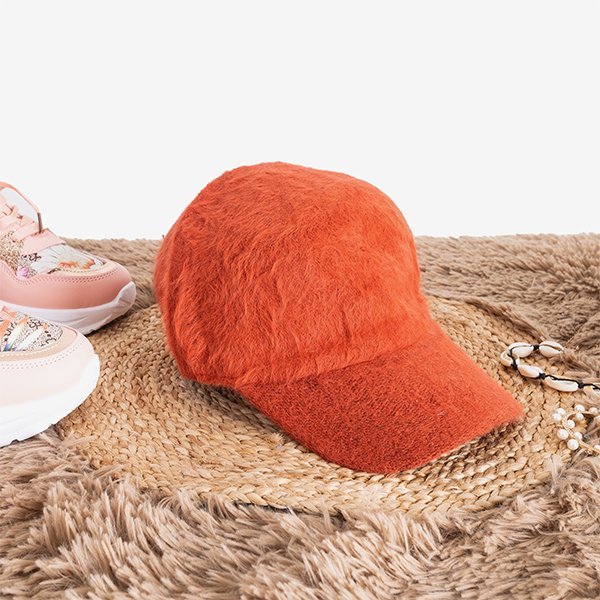 Szőrme sapka narancssárga védővel - sapkák