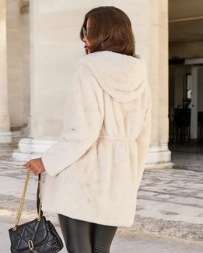 Royalfashion Női szőrmeimitációs kabát