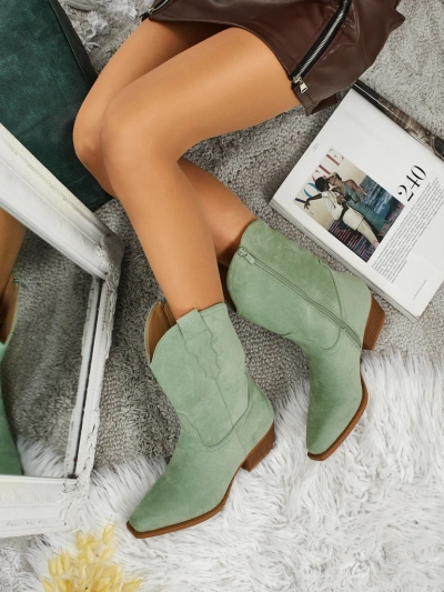 SpireHush női öko velúr cowboy csizmák