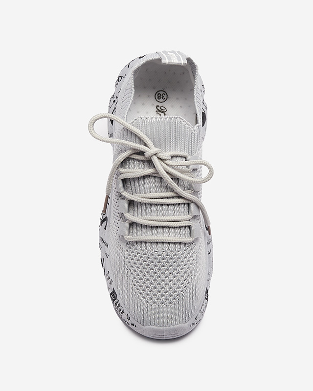 Szürke női slip-on sportcipő Kejini felirattal - Lábbeli