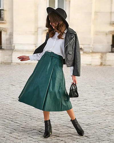 Royalfashion Női midi szoknya PLUSZ MÉRET