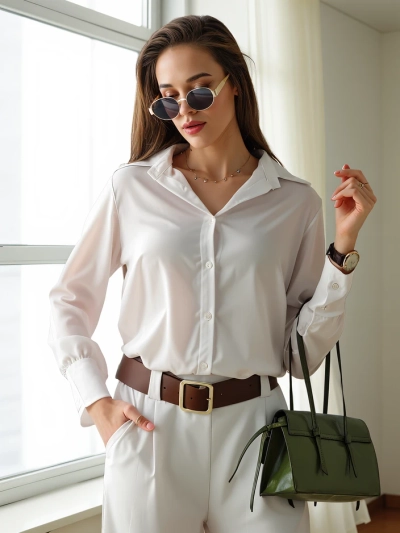 Royalfashion Női ing, hasonló selyemhez