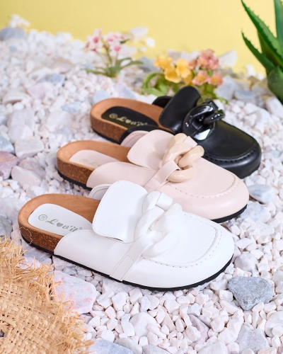 Royalfashion Női bézs színű flip-flop a'la mokaszin Doleqi