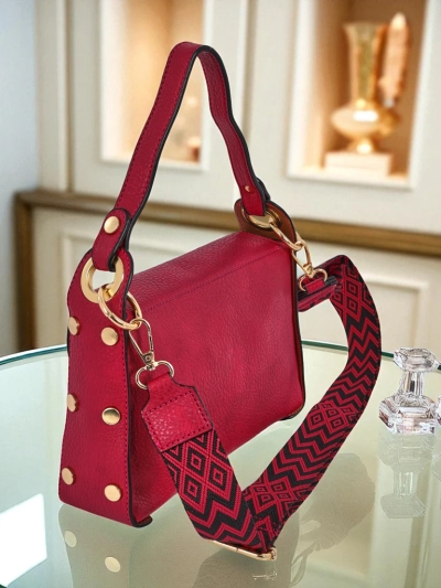 Női fukszia Minerva táska ökológiai bőrből vállra és crossbody