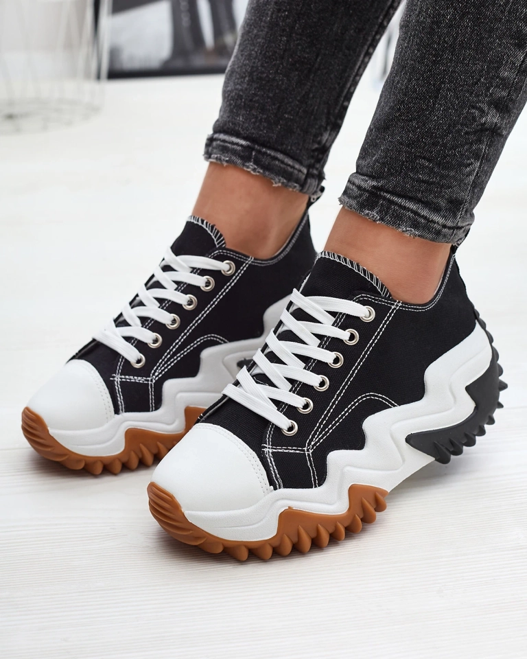 Sportcipő a'la tornacipő fekete színben Ascota- Footwear