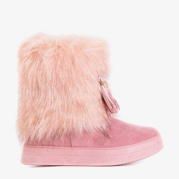 OUTLET Rózsaszín női hócsizma Astride díszítéssel - cipő