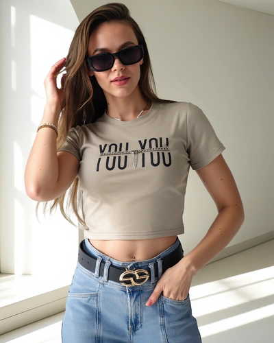 Royalfashion Nők Pamut Crop Top