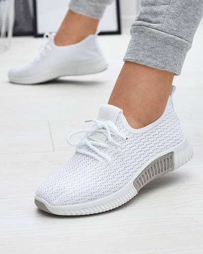 Fehér női szövet sportcipő Vobbu- Footwear