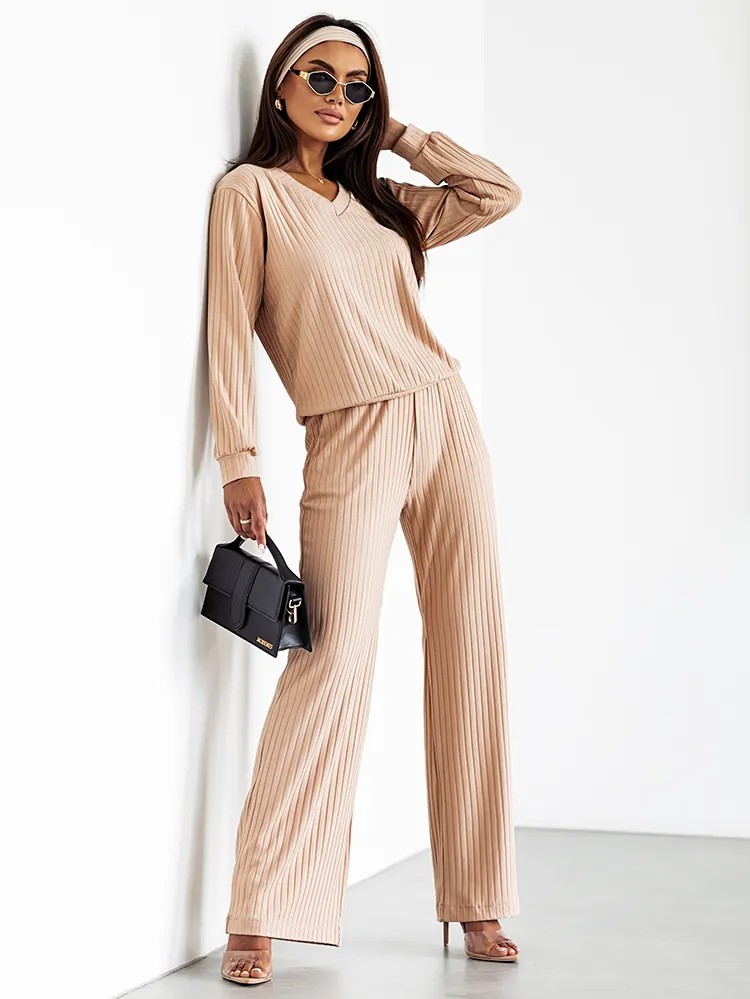 Royalfashion női bordázott pamut szett