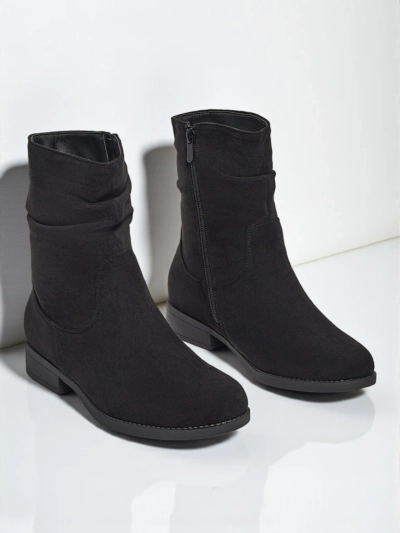 Wyższe botki damskie eko zamszowe Norvia