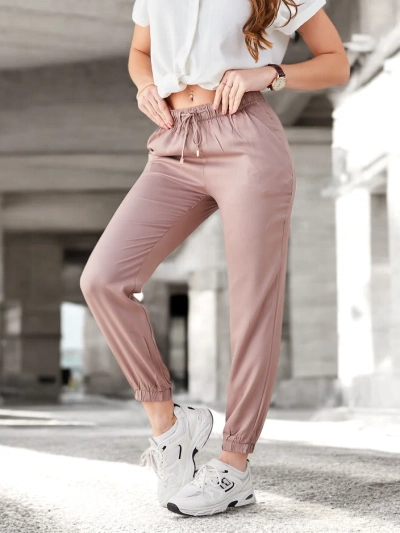 Pantaloni in Eleganza Lyocell Barna