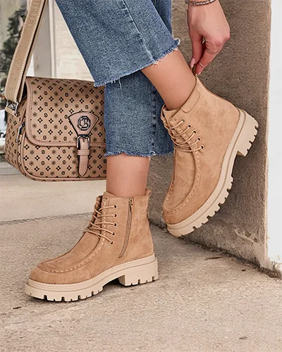 Royalfashion Női fűzős bokacsizma Rullose