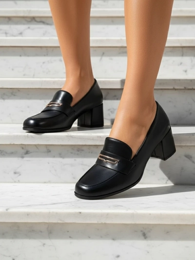 Asolo Elegante Fekete Magas Sarkú