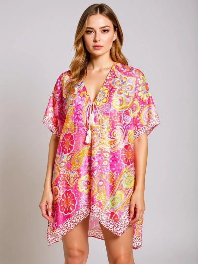 Sukienka Pareo Callista Royalfashion – Színes, Légies, V-nyakú, Univerzális