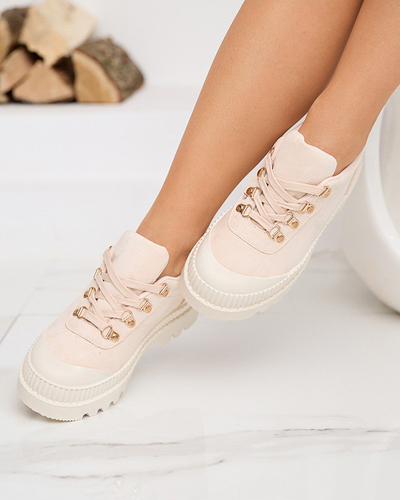 OUTLET Bézs színű női sportcipő, mint az Ohos tornacipő - Lábbeli