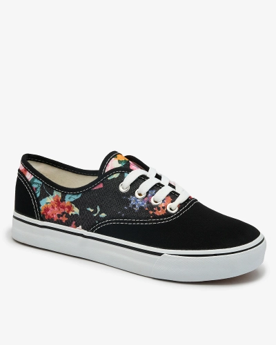 Royalfashion Női Blossom Beat Black Floral Sneakers