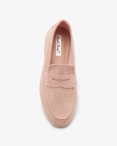 Női öko-szarvasbőr mokaszin rózsaszínben Daffer- Footwear