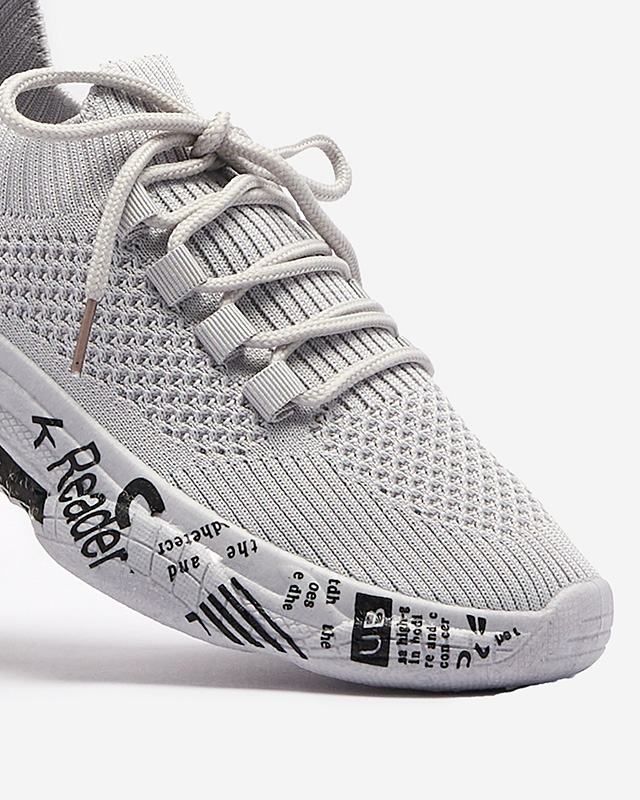 Szürke női slip-on sportcipő Kejini felirattal - Lábbeli