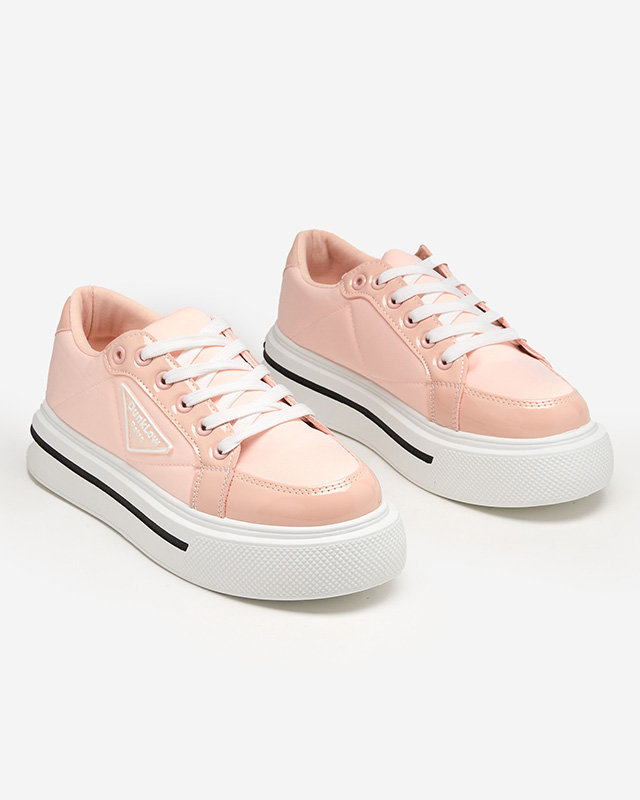 Világos rózsaszín sportcipő nőknek vastagabb talppal Rall- Lábbeli