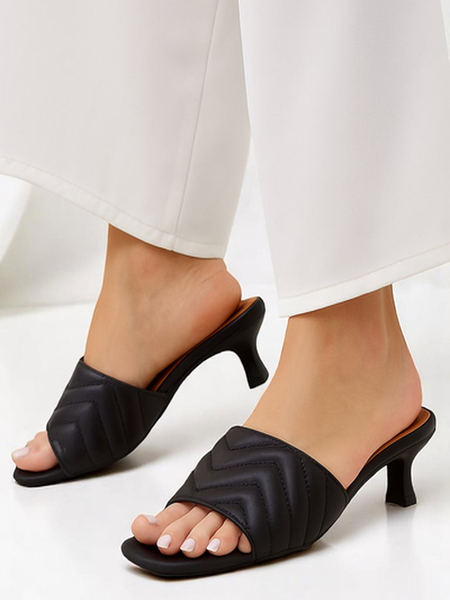 Callista Nero női szandál 5 cm-es tűsarokkal, nyári, ökológiai bőr