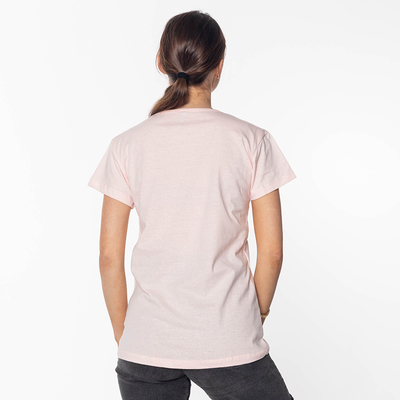 Női rózsaszín nyomott póló - Ruházat