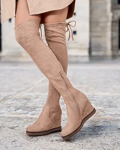 Royalfashion Női Romino térdig érő csizma