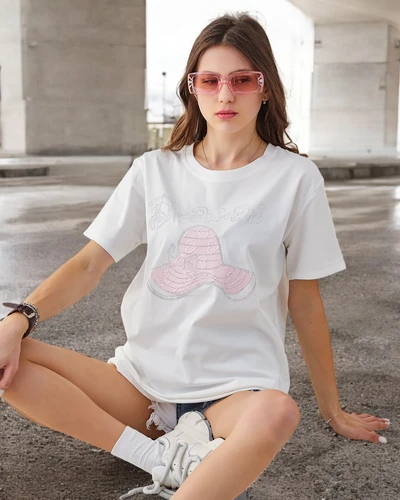 Royalfashion Női pamut blúz nyomattal