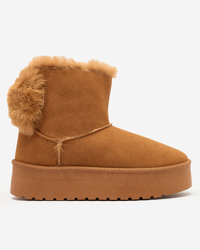Royalfashion Boots a'la női hócsizma camel színben Goroggo