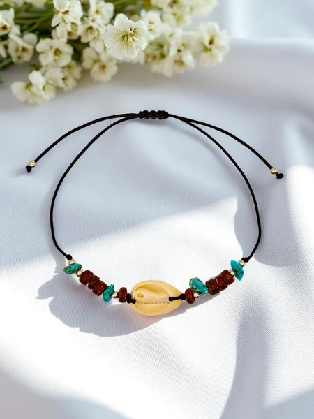 Női karkötő Óceánia kagylóval Idő