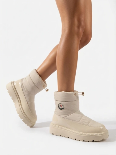 Royalfashion Női csúszós hócsizma krém színben Ireda