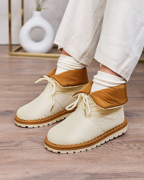 Royalfashion Női csúszós hócsizma bézs színben Nevonsis