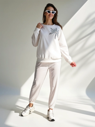 Royalfashion Női viszkóz szett virággal